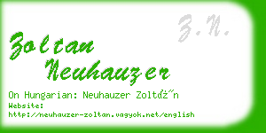 zoltan neuhauzer business card